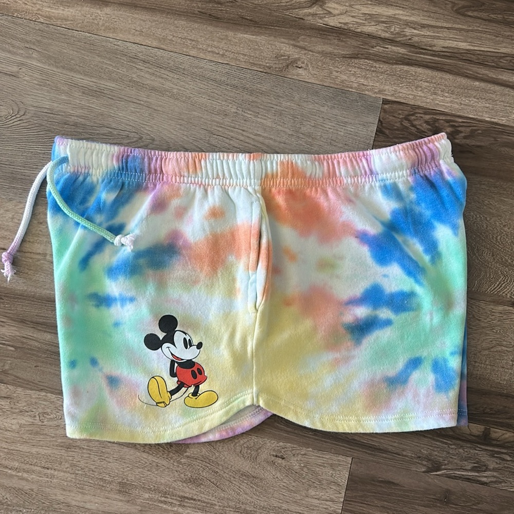 Disney Pastel Tie-Dye Mickey Shorts - Pink, Orange, Blue, Green, Purple - Picture 2 of 6